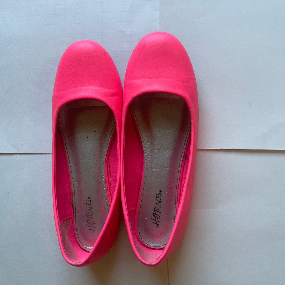 Hot Pink Baby Doll Flats
